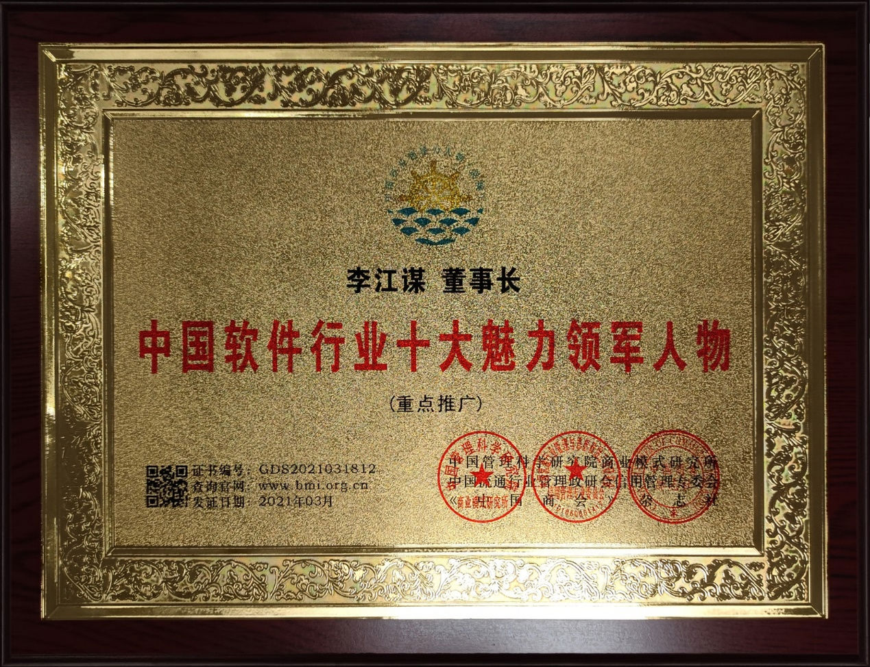 中國軟件行業十大魅力領軍人物